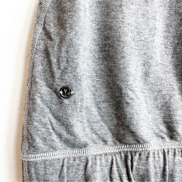 Lululemon Women's Roll Up Crop Top Shirt Short Sleeve Grey French Terry 6 - Picture 6 of 6